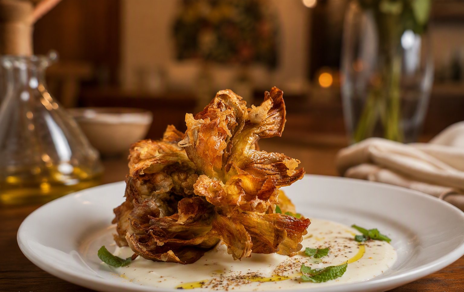 Carciofo alla giudia dorato e croccante